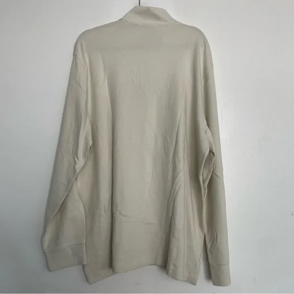 Men’s Polo Ralph Lauren Estate-Rib Quarter-Zip Pullover Parchment Cream Size XXL